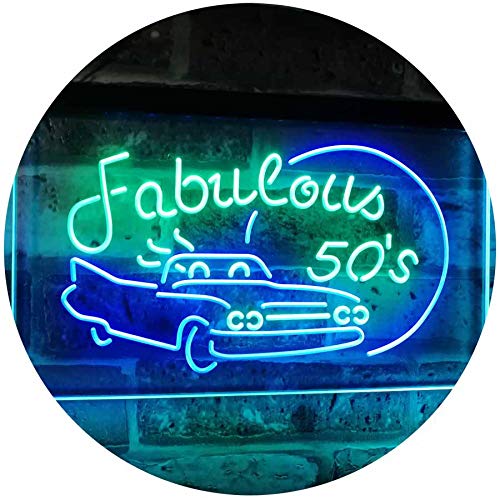 Fabulous 50s LED Light Sign - Way Up Gifts
