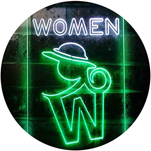 Retro Women Toilet Restroom LED Light Sign - Way Up Gifts