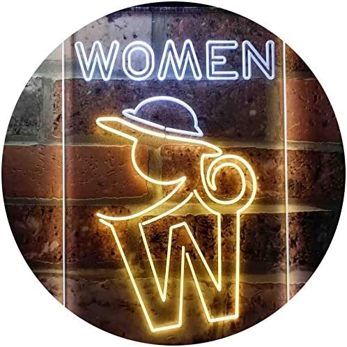 Retro Women Toilet Restroom LED Light Sign - Way Up Gifts