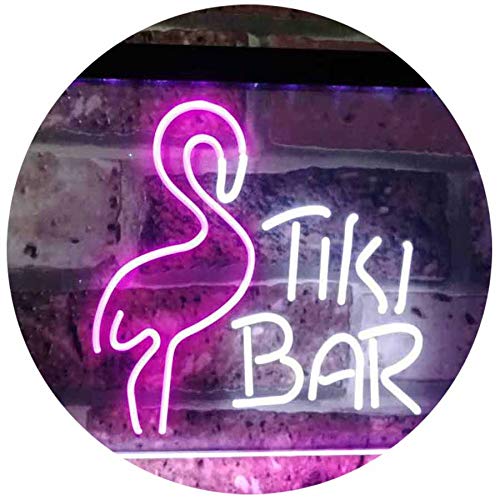 Flamingo Tiki Bar LED Light Sign - Way Up Gifts