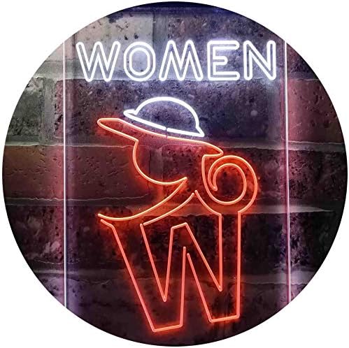 Retro Women Toilet Restroom LED Light Sign - Way Up Gifts
