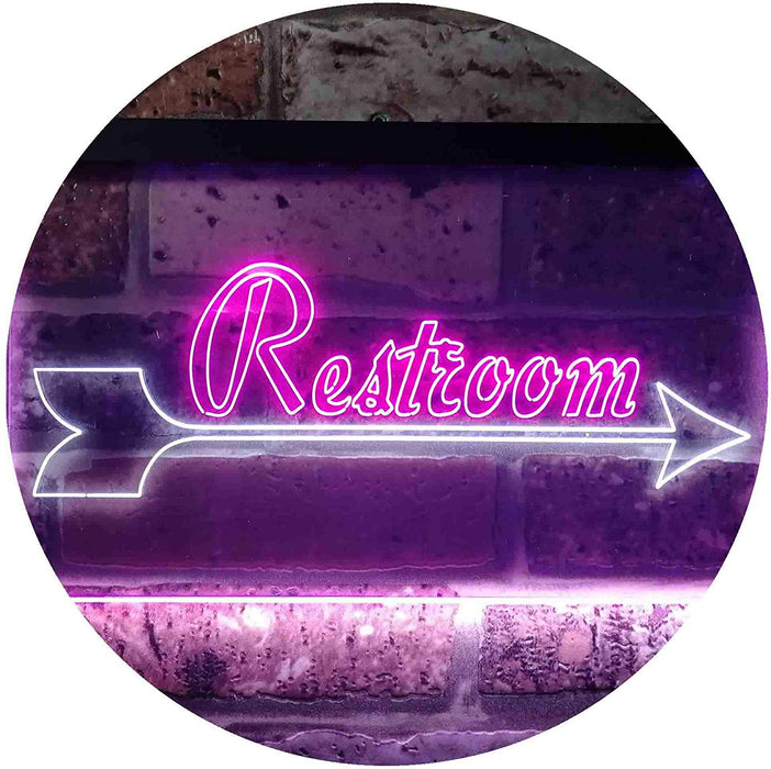 Right Arrow Restroom LED Light Sign - Way Up Gifts