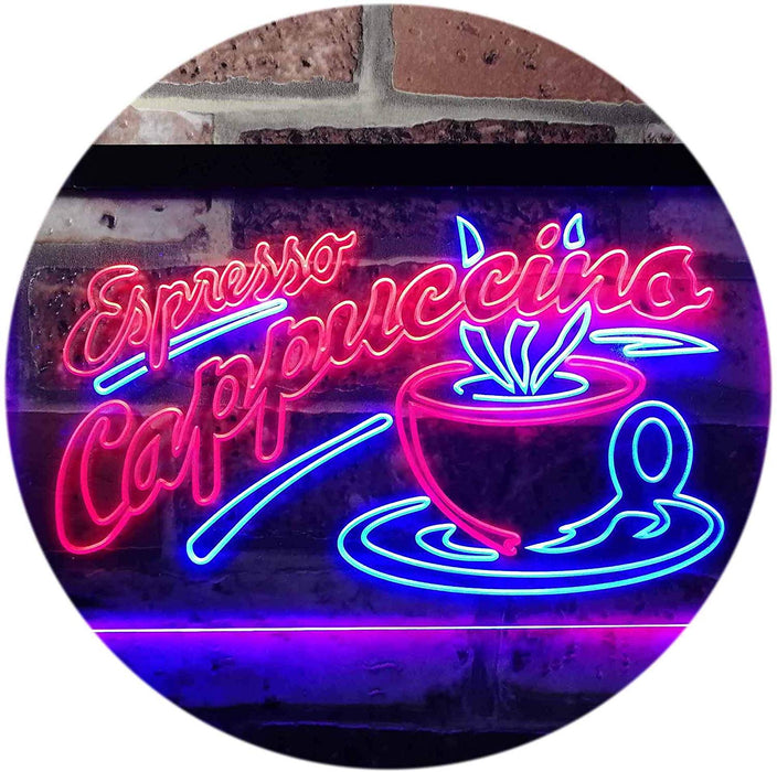 Coffee Shop Espresso Cappuccino LED Light Sign - Way Up Gifts