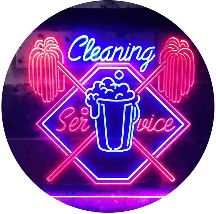 Cleaning Service Shop LED Light Sign - Way Up Gifts