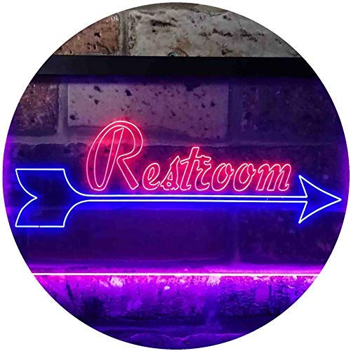 Right Arrow Restroom LED Light Sign - Way Up Gifts