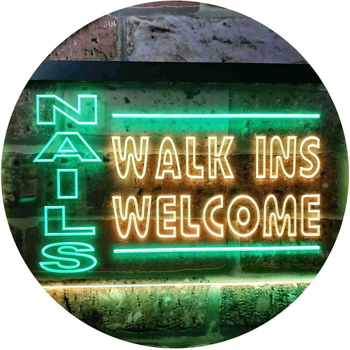 Salon Nails Walk in Welcome LED Light Sign - Way Up Gifts