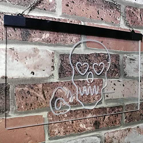 Skull with Rose LED Light Sign - Way Up Gifts