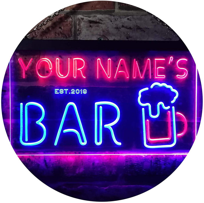 Personalized Bar LED Light Sign - Way Up Gifts