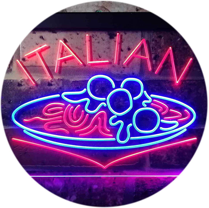 Spaghetti Meatballs Restaurant Italian Food LED Light Sign - Way Up Gifts