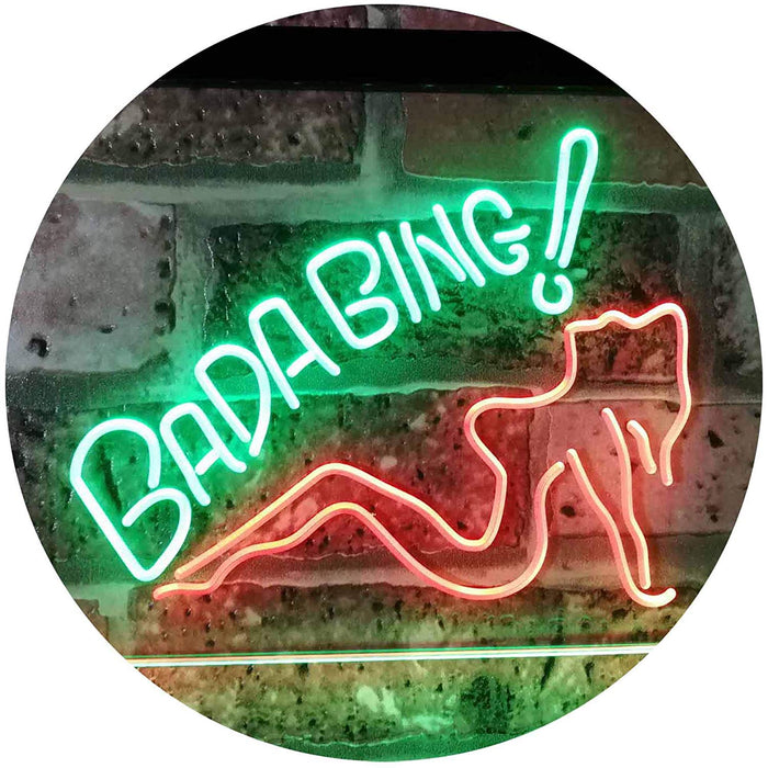 Sexy Girl Bada Bing Man Cave LED Light Sign - Way Up Gifts