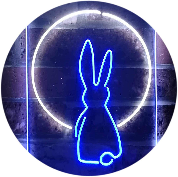 Rabbit Moon Window Display LED Light Sign - Way Up Gifts