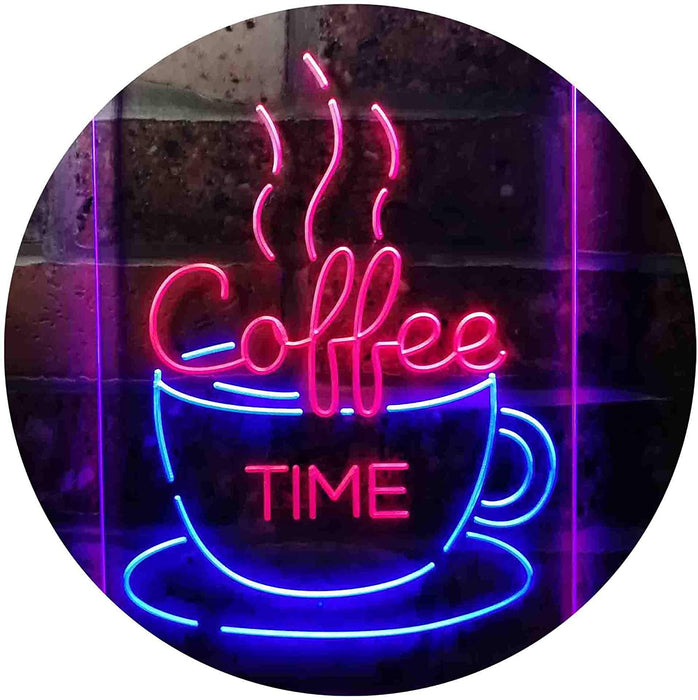 Coffee Time Cup Shop Cafe LED Light Sign - Way Up Gifts