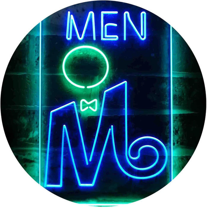 Retro Men Toilet Restroom LED Light Sign - Way Up Gifts
