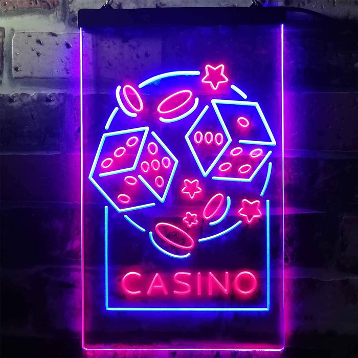Casino Dice Game Man Cave LED Light Sign - Way Up Gifts