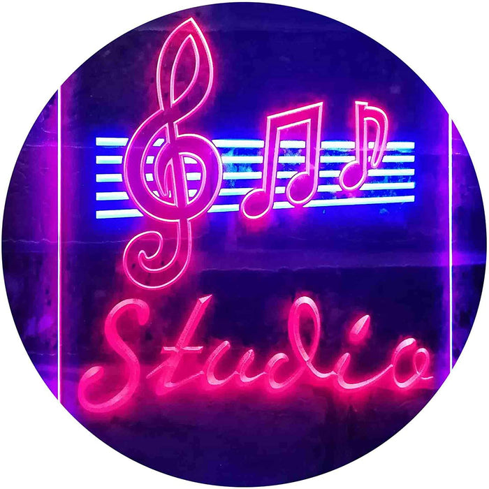 Music Notes Studio LED Light Sign - Way Up Gifts
