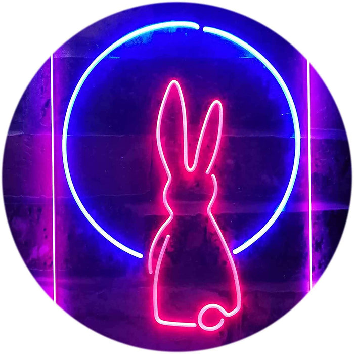 Rabbit Moon Window Display LED Light Sign - Way Up Gifts