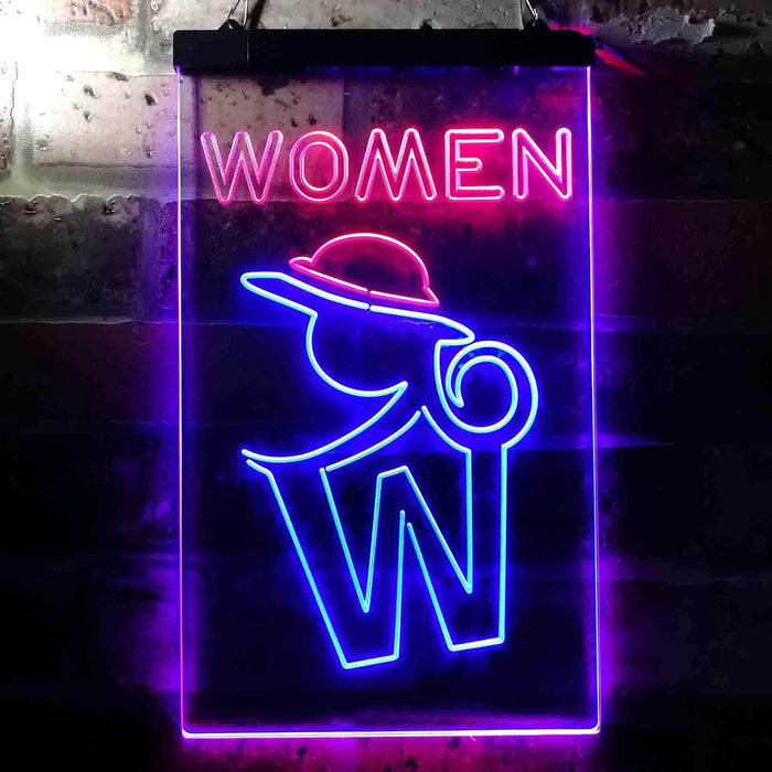 Retro Women Toilet Restroom LED Light Sign - Way Up Gifts