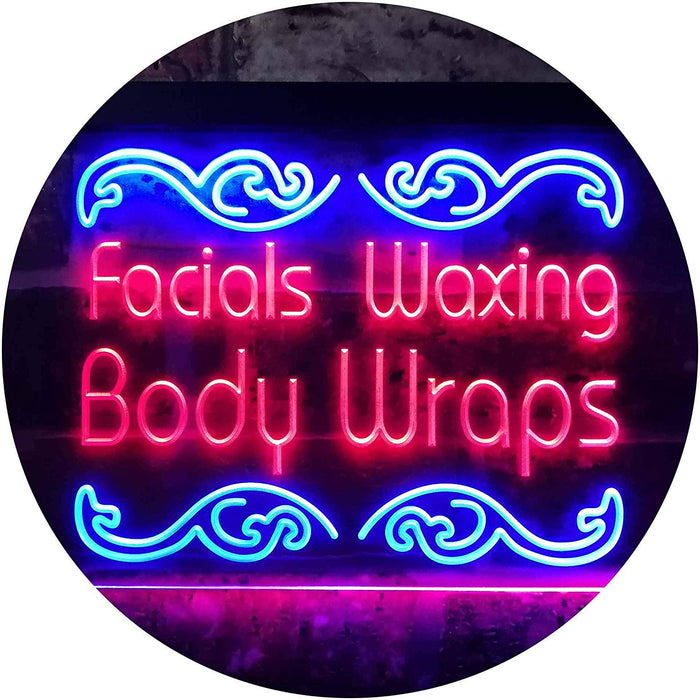 Facials Waxing Body Wraps LED Light Sign - Way Up Gifts