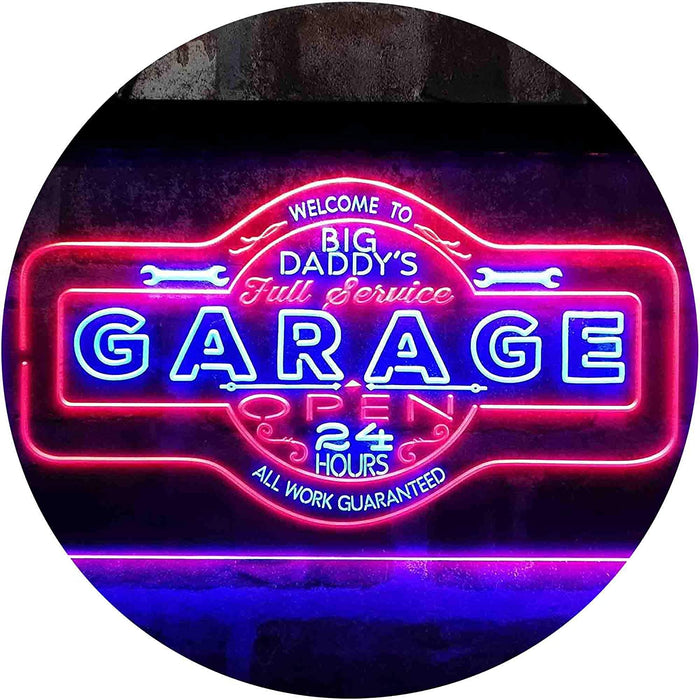 Big Daddy Garage Tools Man Cave LED Light Sign - Way Up Gifts