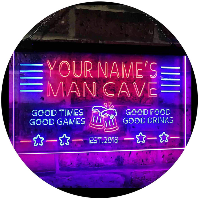 Personalized Beer Mug Cheers Man Cave LED Light Sign - Way Up Gifts