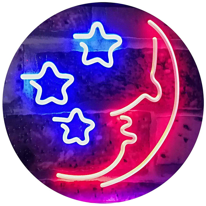 Moon & Stars Nightlight LED Light Sign - Way Up Gifts