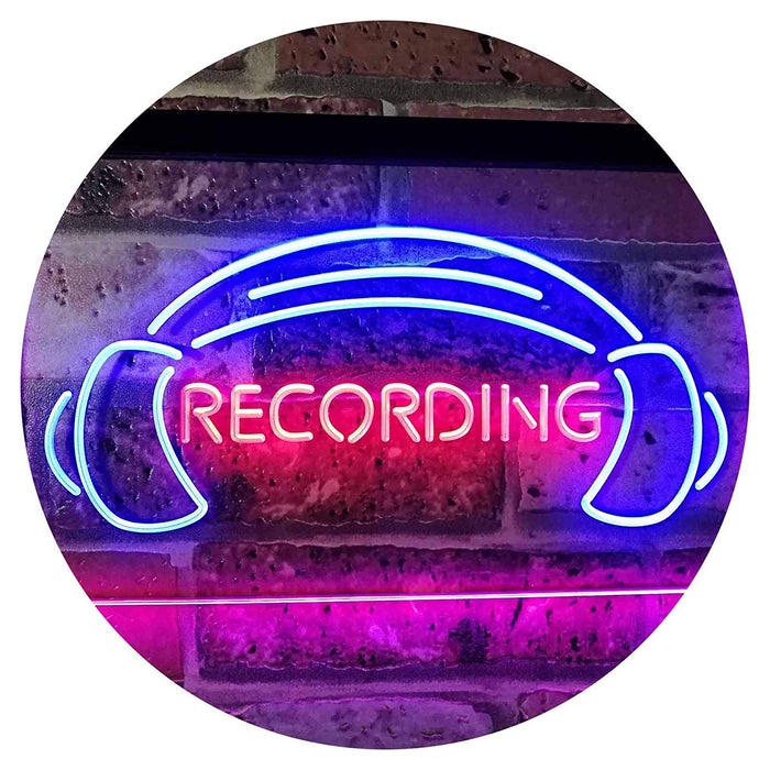 Headphones Recording LED Light Sign - Way Up Gifts