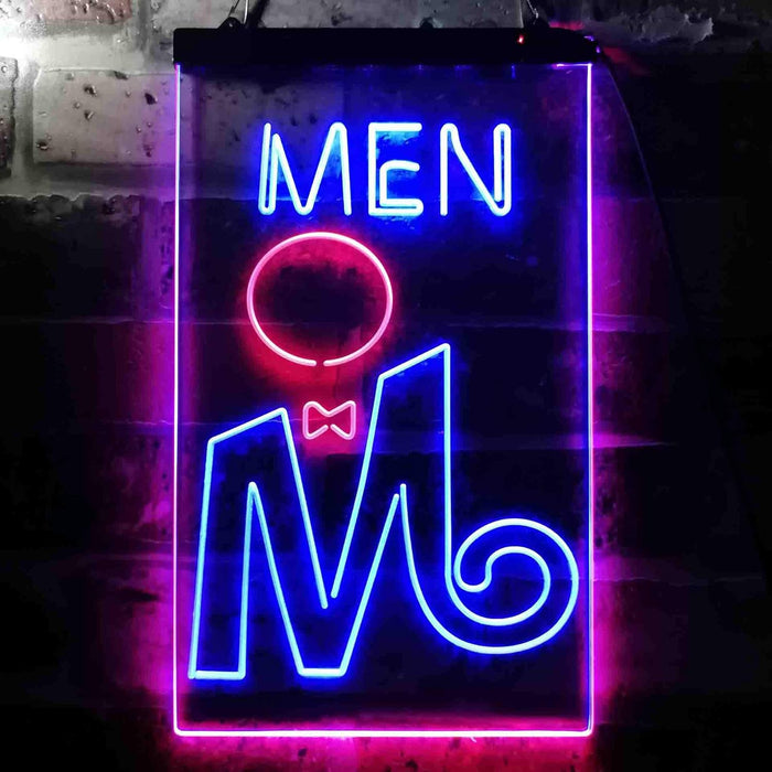 Retro Men Toilet Restroom LED Light Sign - Way Up Gifts