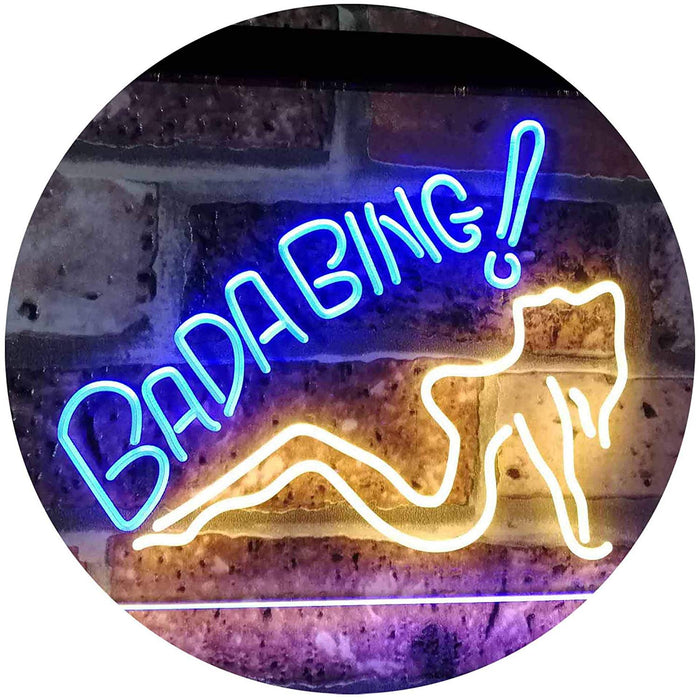 Sexy Girl Bada Bing Man Cave LED Light Sign - Way Up Gifts