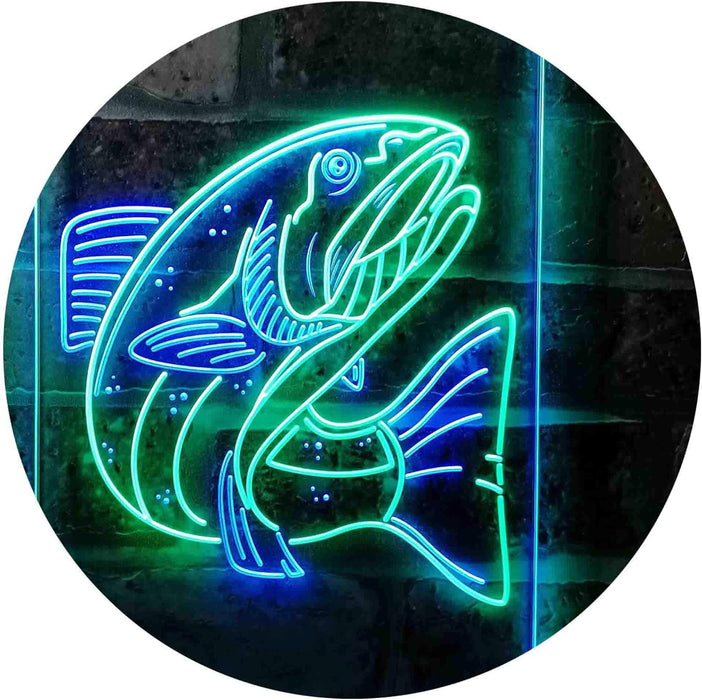 Salmon Fish LED Light Sign - Way Up Gifts