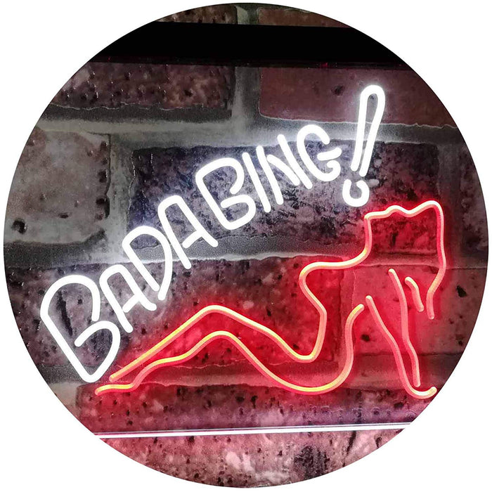 Sexy Girl Bada Bing Man Cave LED Light Sign - Way Up Gifts