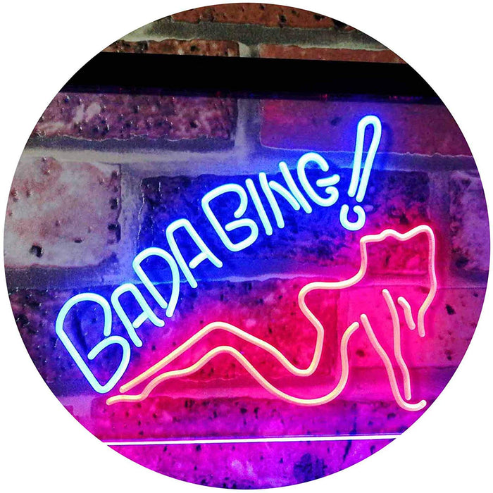 Sexy Girl Bada Bing Man Cave LED Light Sign - Way Up Gifts