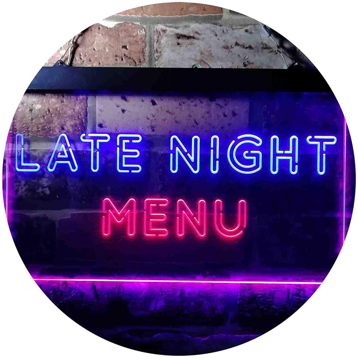 Late Night Menu LED Light Sign - Way Up Gifts
