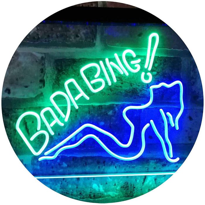 Sexy Girl Bada Bing Man Cave LED Light Sign - Way Up Gifts