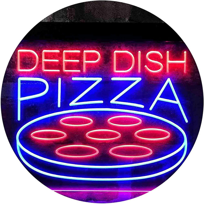 Deep Dish Pizza LED Light Sign - Way Up Gifts