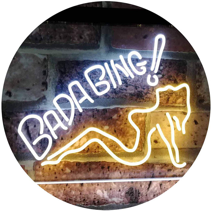 Sexy Girl Bada Bing Man Cave LED Light Sign - Way Up Gifts