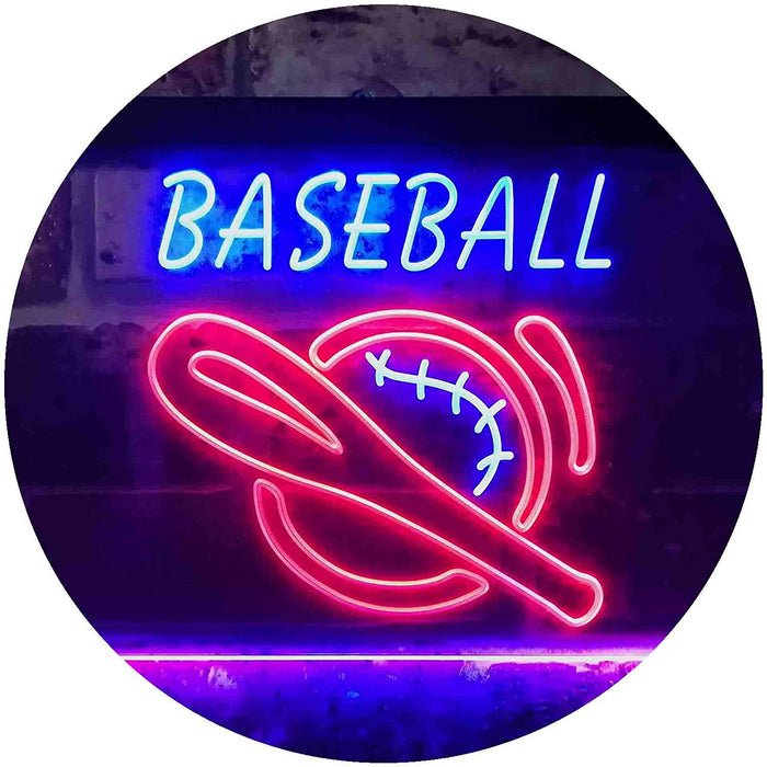 Baseball Man Cave Sports Wall Decor LED Light Sign - Way Up Gifts