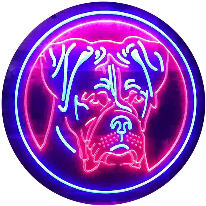 Boxer Dog Decor LED Light Sign - Way Up Gifts