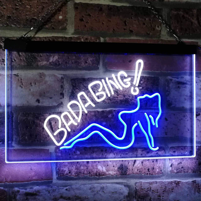 Sexy Girl Bada Bing Man Cave LED Light Sign - Way Up Gifts