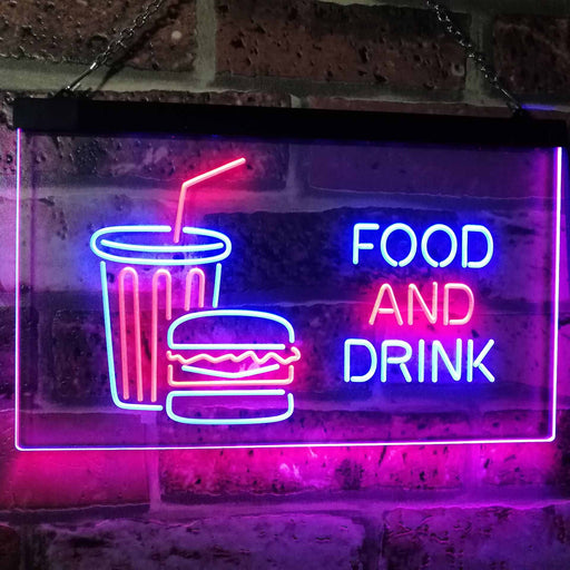 Soda Burgers Food and Drink LED Light Sign - Way Up Gifts