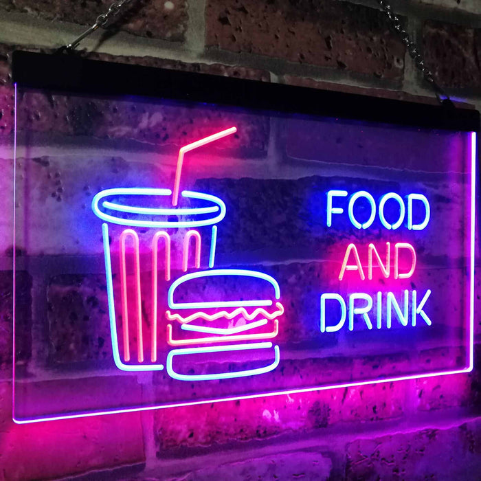 Soda Burgers Food and Drink LED Light Sign - Way Up Gifts