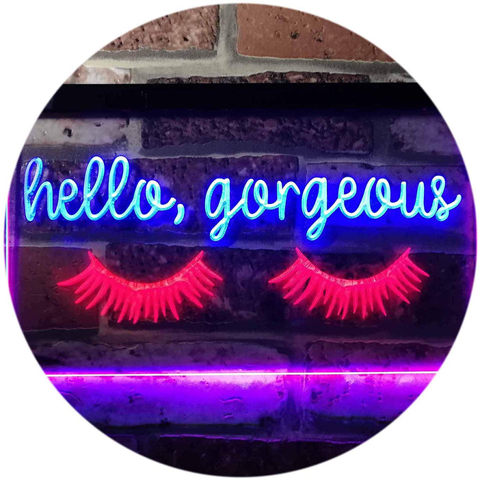 Eyelash Hello Gorgeous LED Light Sign - Way Up Gifts
