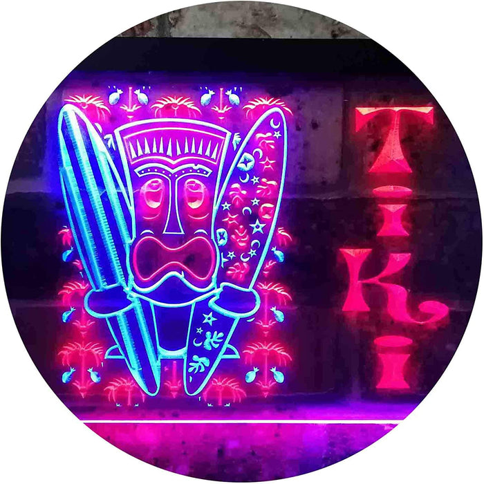 Surf Mask Man Tiki Bar LED Light Sign - Way Up Gifts