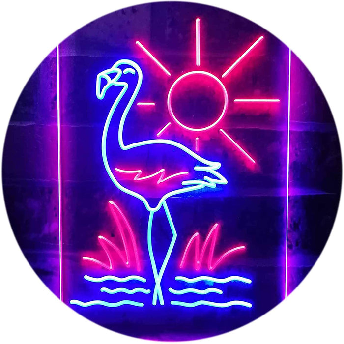 Tropical Decor Flamingo Sun LED Light Sign - Way Up Gifts