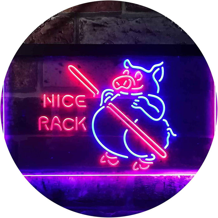 Nice Rack BBQ Pig Pool Billiards LED Light Sign - Way Up Gifts