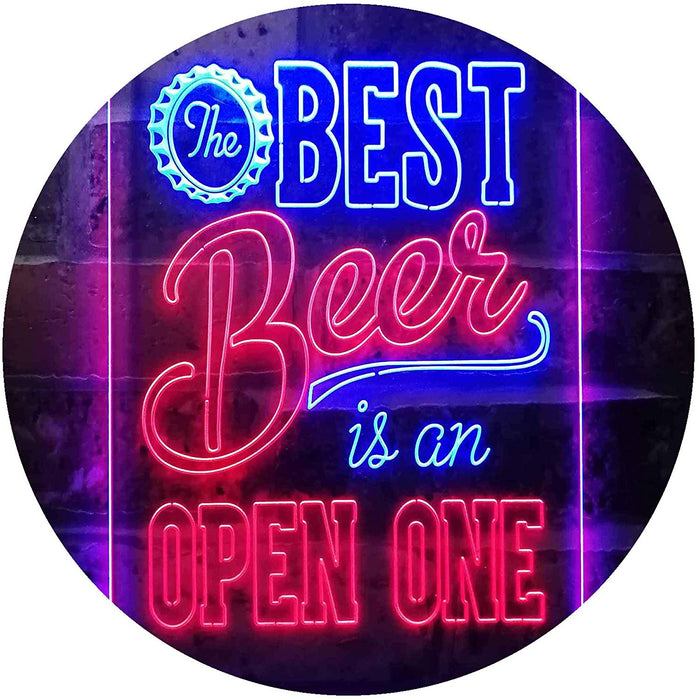 Best Beer is an Open One LED Light Sign - Way Up Gifts
