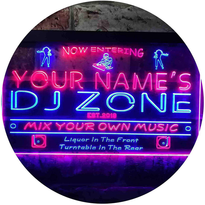 Personalized Music DJ Zone DJ Gift LED Light Sign - Way Up Gifts