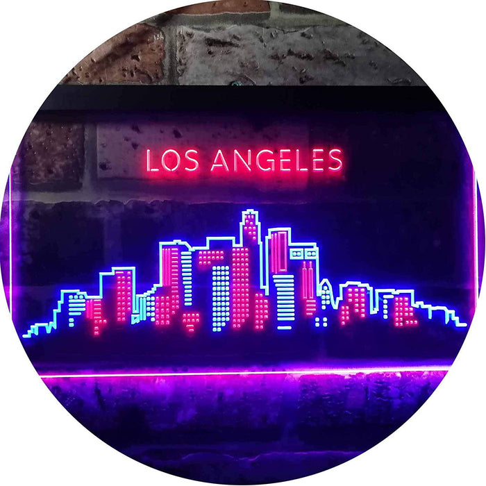 Los Angeles City Skyline LED Light Sign - Way Up Gifts