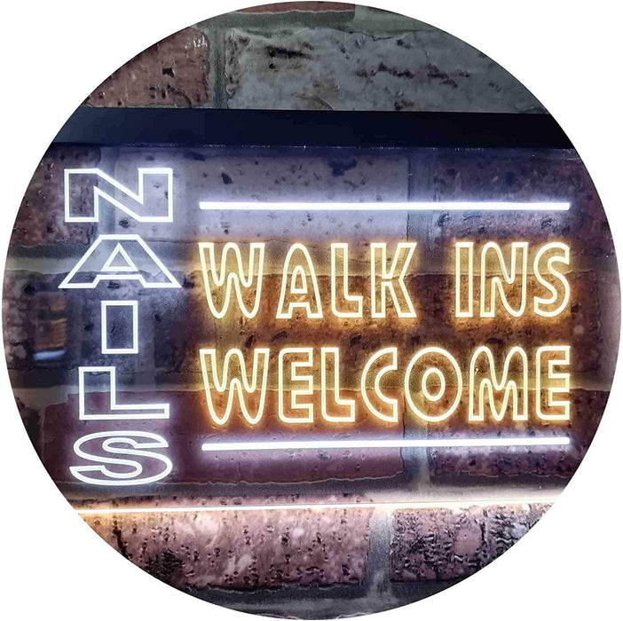 Salon Nails Walk in Welcome LED Light Sign - Way Up Gifts