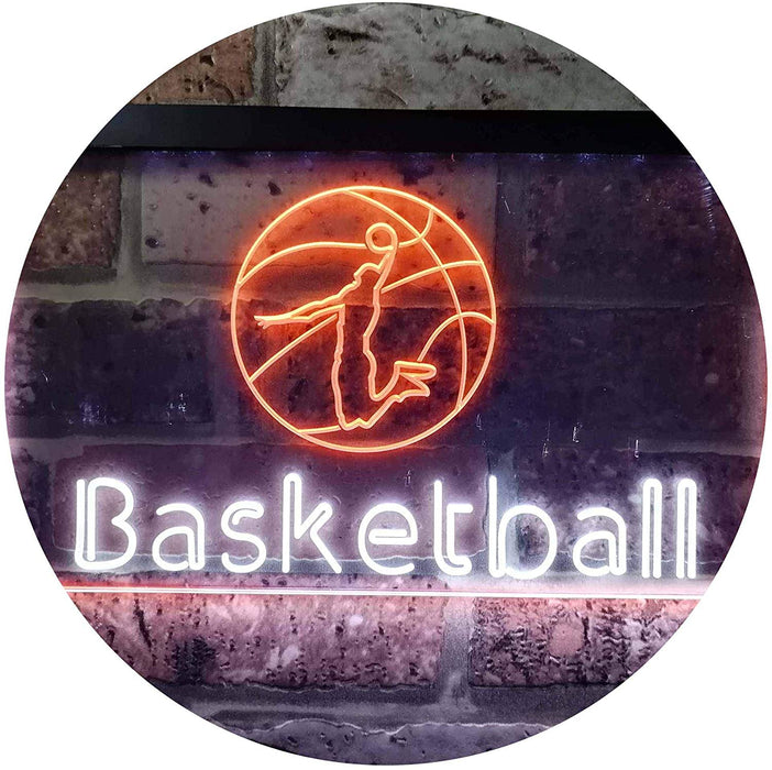 Sports Man Cave Basketball LED Light Sign - Way Up Gifts