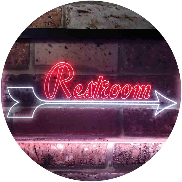 Right Arrow Restroom LED Light Sign - Way Up Gifts